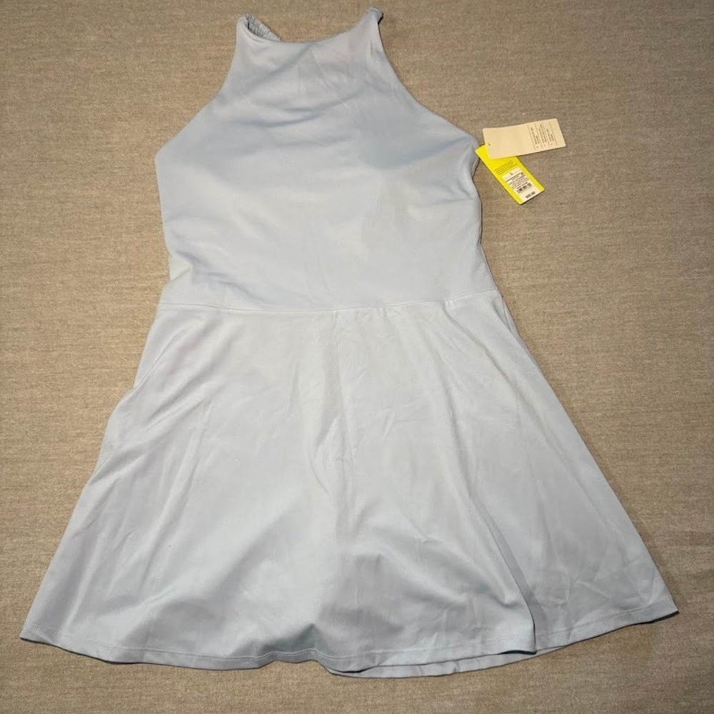 All in Motion Women Light Blue Active Dress Halter Neck Built-in Shorts Large